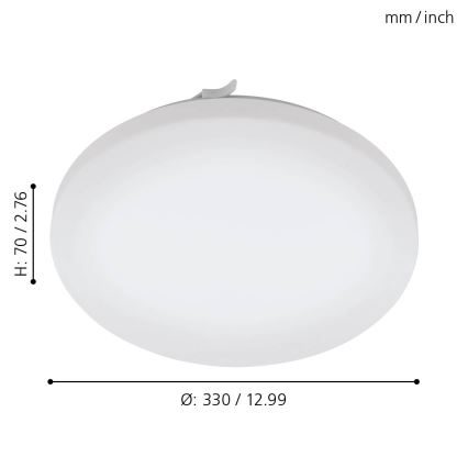 Eglo - LED vonios lubų šviestuvas LED/14,6W/230V IP44