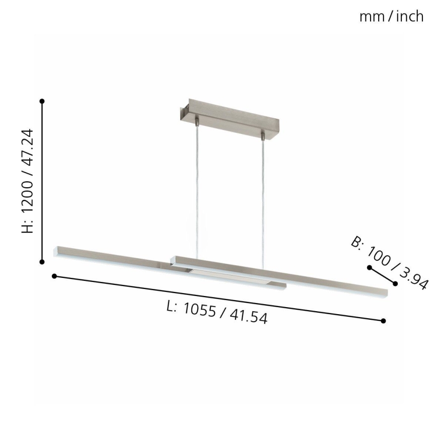 Eglo - LED RGB reguliuojamas pakabinamas šviestuvas ant laido FRAIOLI-C 2xLED/17W/230V