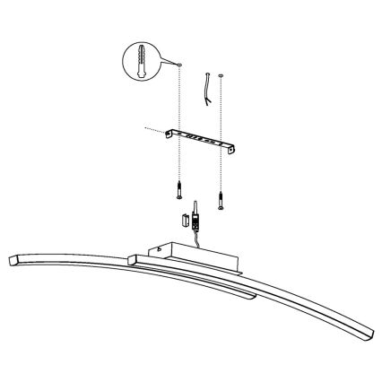 Eglo 97909 - LED RGB reguliuojamas paviršinio montavimo lubų šviestuvas FRAIOLI-C 2xLED/17W/230V