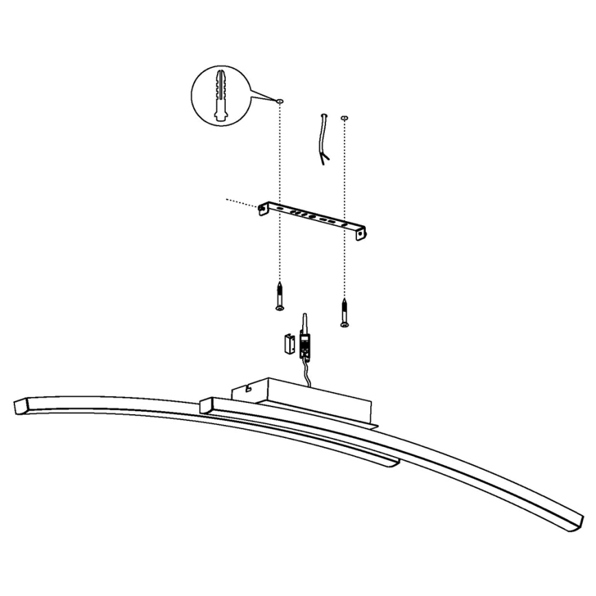 Eglo 97909 - LED RGB reguliuojamas paviršinio montavimo lubų šviestuvas FRAIOLI-C 2xLED/17W/230V