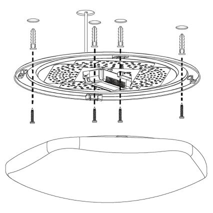 Eglo 97921 - LED RGB Reguliuojamas lubinis šviestuvas TOTARI-C LED/34W/230V + Valdymo pultas