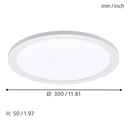 Eglo - LED RGBW Lubinis šviestuvas SARSINA-C LED/16W/230V + valdymo pultas