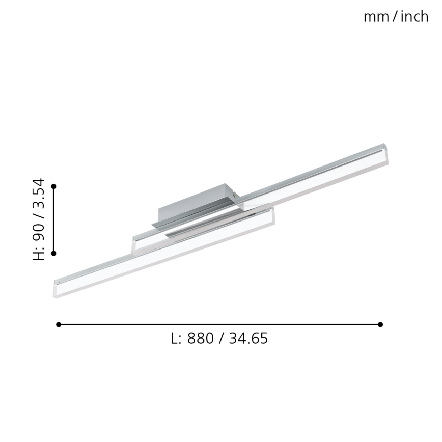 Eglo - LED vonios lubinis šviestuvas 2xLED/11W/230V IP44