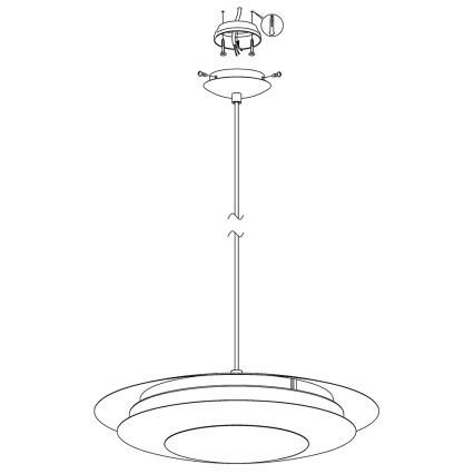 Eglo - LED RGB Reguliuojamas pakabinamas sietynas MONEVA-C LED/18W/230V