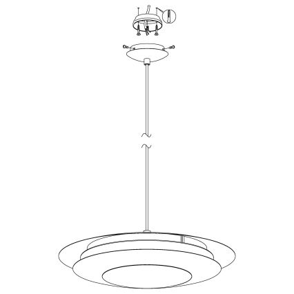 Eglo 98043 - LED RGBW Reguliuojamas pakabinamas sietynas MONEVA-C LED/18W/230V