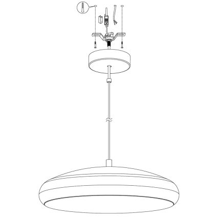 Eglo 98046 - LED RGB Reguliuojamas pakabinamas sietynas RIODEVA-C LED/27W/230V