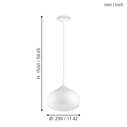 Eglo 98047 - LED RGBW Reguliuojamas pakabinamas sietynas COMBA-C LED/18W/230V Bluetooth