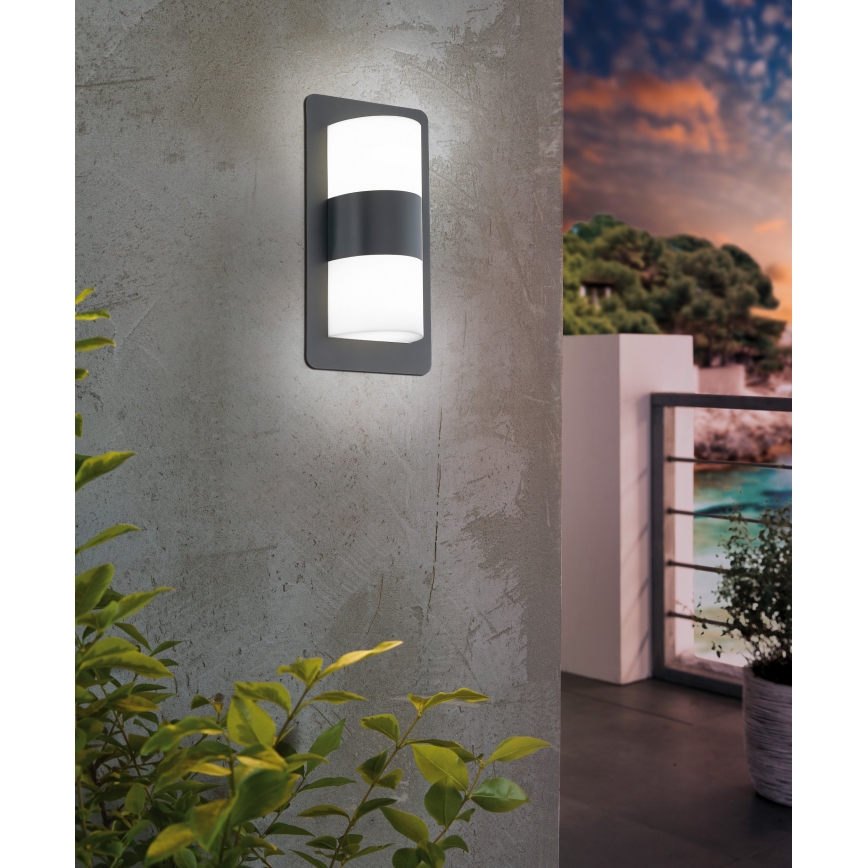 Eglo - Lauko sieninis šviestuvas 2xE27/10W/230V antracitas IP44