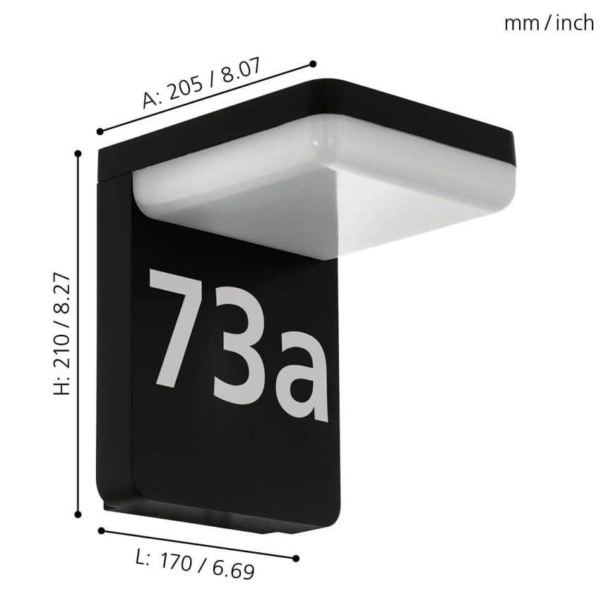 Eglo - LED namo numeris LED/11W/230V IP44