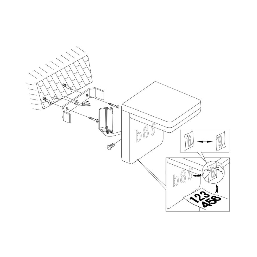 Eglo - LED namo numeris LED/11W/230V IP44
