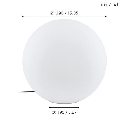 Eglo - Lauko šviestuvas 1xE27/40W/230V IP65 ø390
