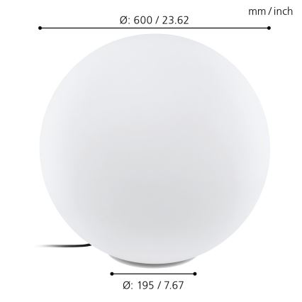 Eglo - Lauko toršeras 1xE27/40W/230V IP65 600