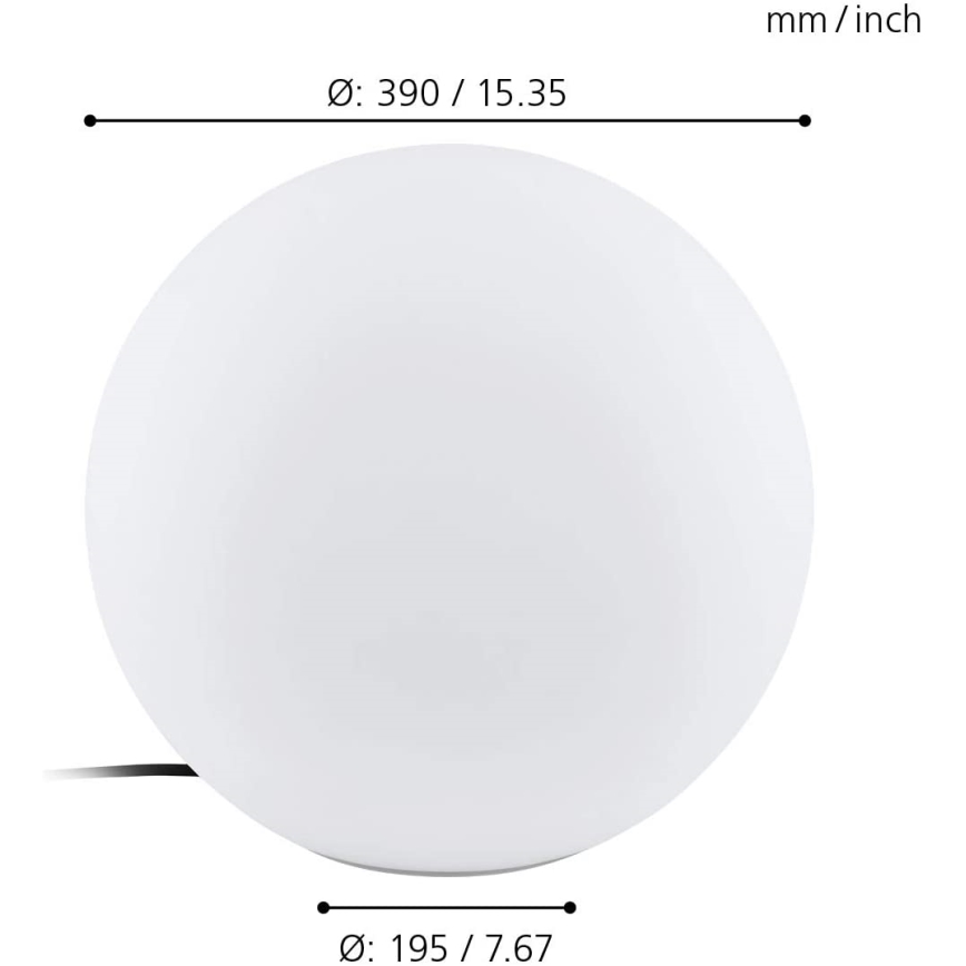 Eglo 98106 - LED RGBW Lauko šviestuvas MONTEROLO-C 1xLED/9W/230V IP65 Ø390