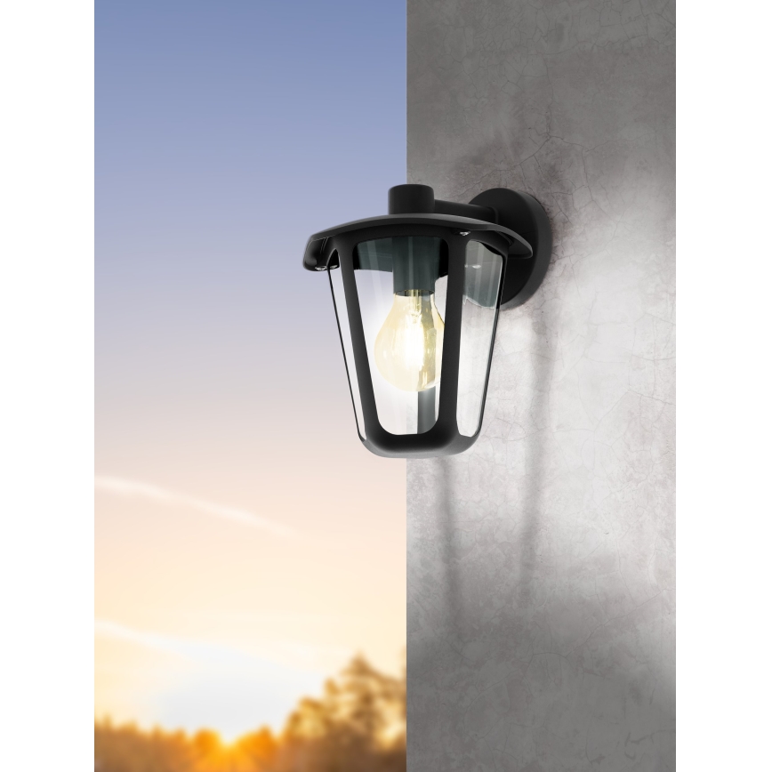 Eglo - Lauko sieninis šviestuvas 1xE27/60W/230V juoda IP44
