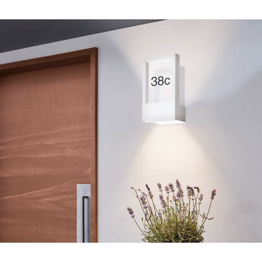 Eglo - Namų numeris 1xE27/28W/230V balta IP44