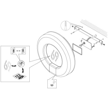 Eglo 98145 - LED reguliuojamas namo numeris MARCHESA-C LED/15W/230V IP44