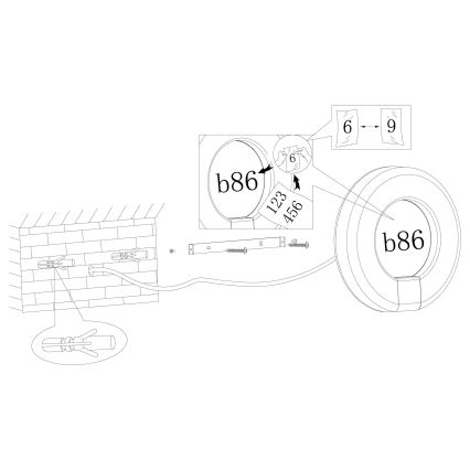 Eglo - LED namo numeris LED/15W/230V IP44