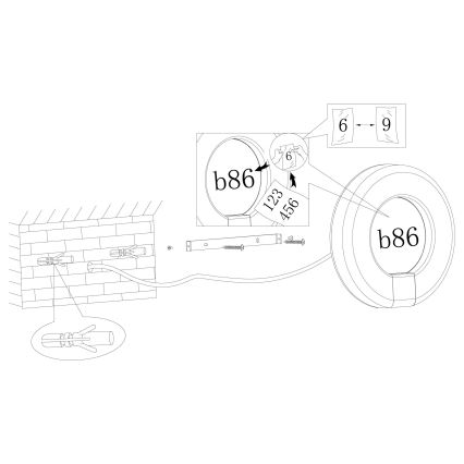 Eglo - LED namo numeris LED/15W/230V IP44