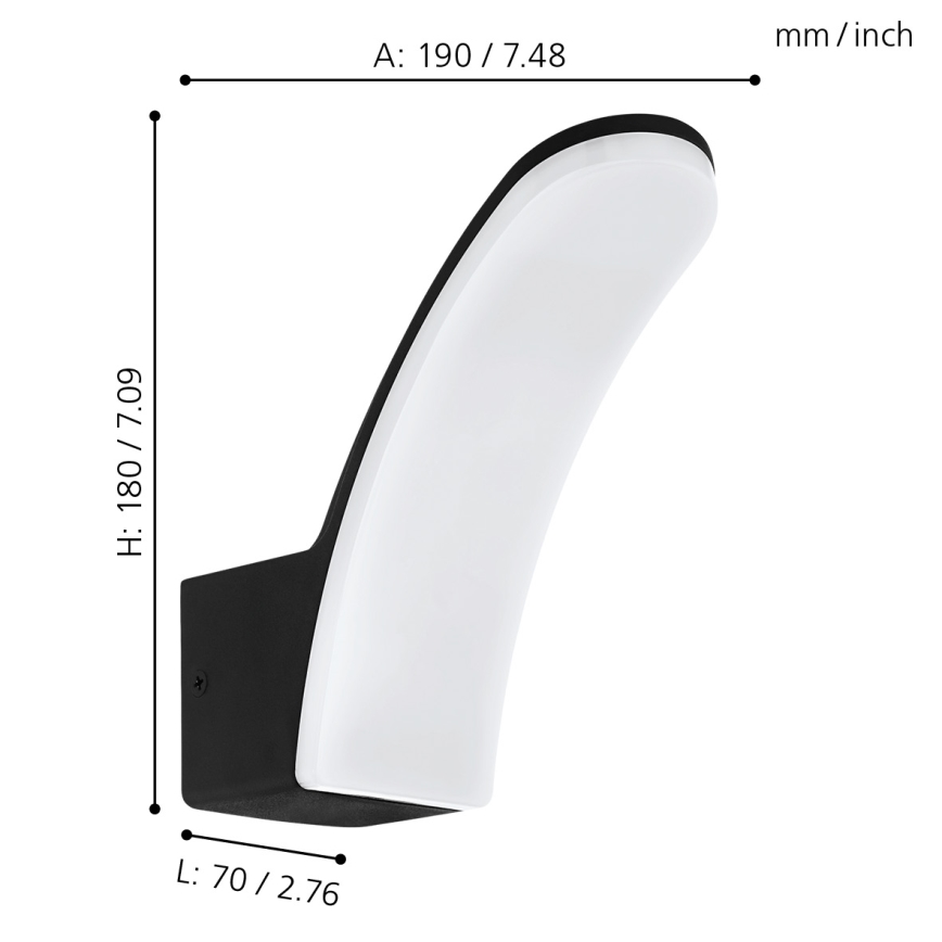 Eglo - LED Lauko sieninis šviestuvas LED/11W/230V IP44