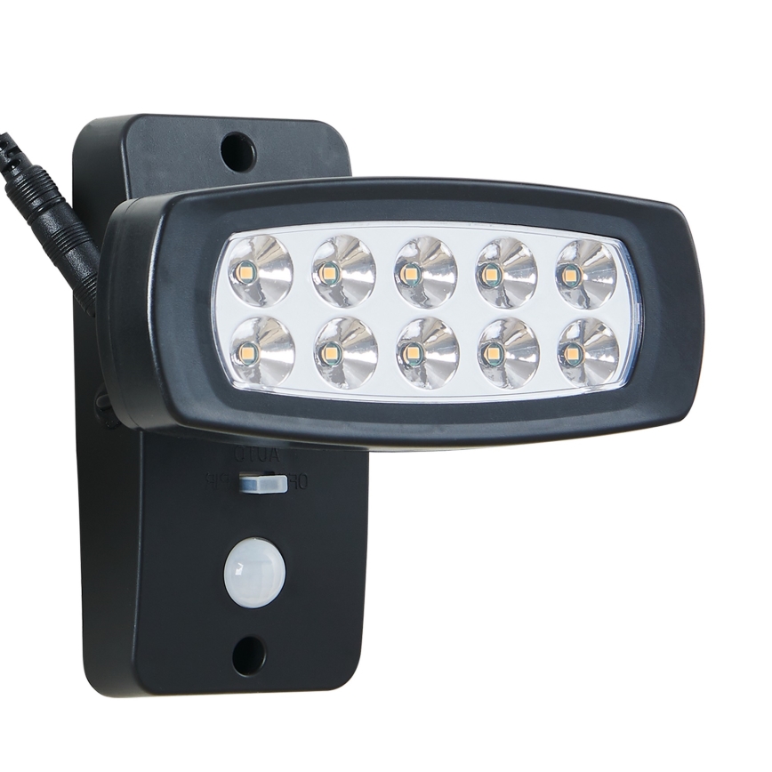 Eglo - LED sieninis šviestuvas su jutikliu, įkraunamas saulės energija LED/1,2V 600 mAh IP44