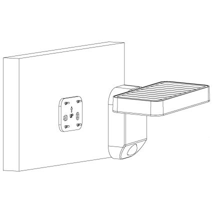 Eglo - LED Napelem falira rögzített lámpa érzékelővel LED/4,5W/3,7V 2200 mAh IP44