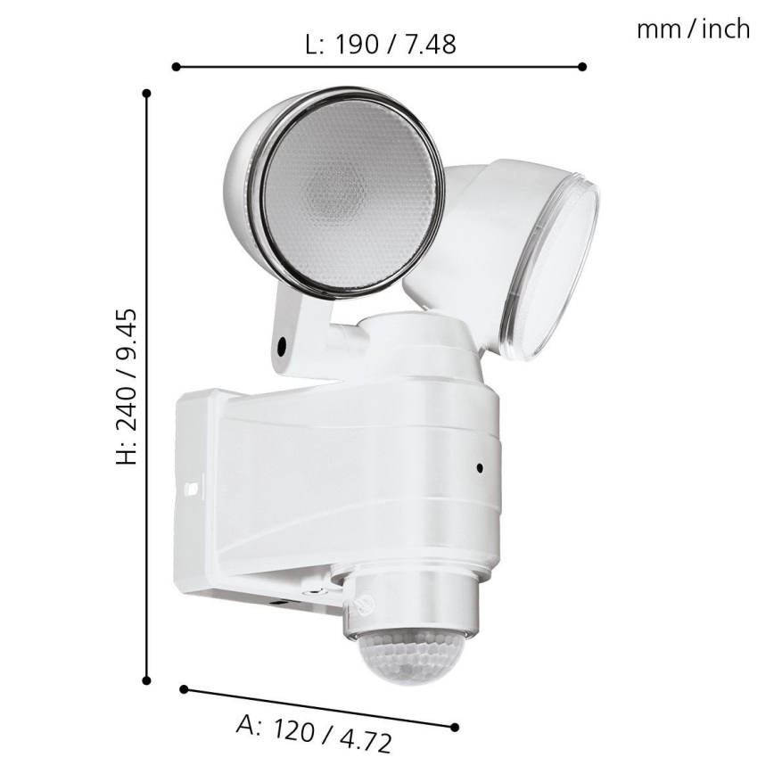 Eglo - LED lauko šviestuvas su jutikliu 2xLED/4W/4xLR1 IP44