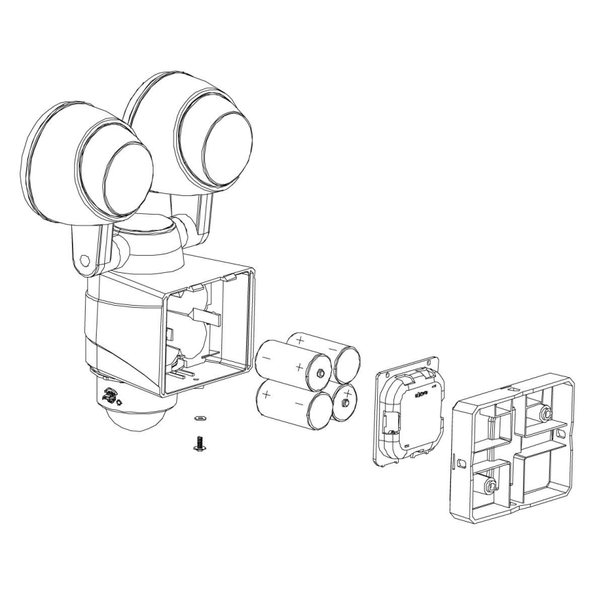 Eglo - LED lauko šviestuvas su jutikliu 2xLED/4W/4xLR1 IP44