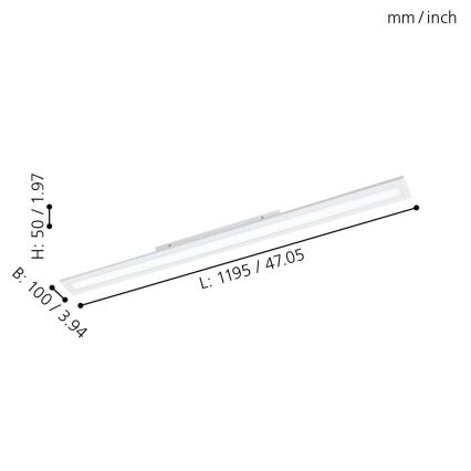 Eglo - Pritemdoma LED panelė LED/30W/230V + Nuotolinio valdymo pultas