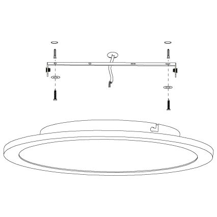 Eglo - LED Reguliuojamas lubinis šviestuvas LED/19,5W/230V + VP