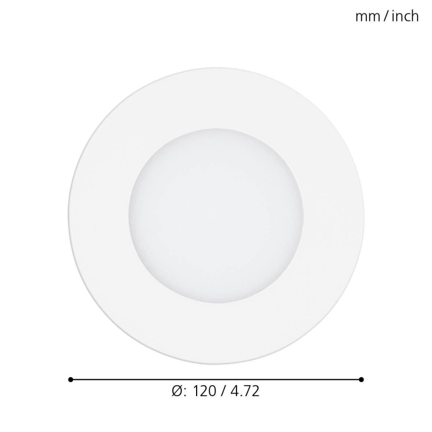 Eglo - LED Pritemdomas įleidžiamas lubinis šviestuvas LED/5W/230V + Nuotolinio valdymo pultas