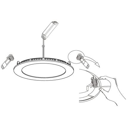 Eglo - LED Pritemdomas įleidžiamas lubinis šviestuvas LED/5W/230V + Nuotolinio valdymo pultas