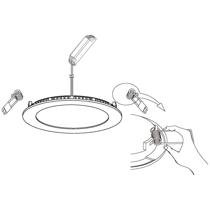 Eglo - LED Pritemdomas įleidžiamas lubinis šviestuvas LED/5W/230V + Nuotolinio valdymo pultas