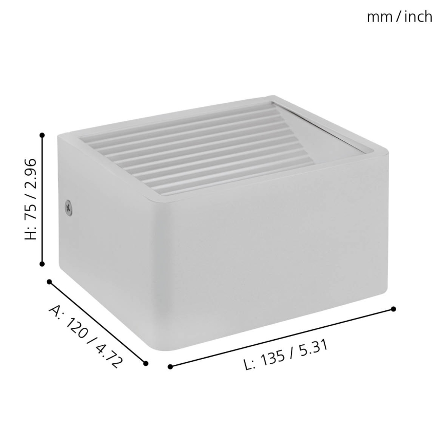 Eglo - LED sieninis lauko šviestuvas LED/6W/230V IP55