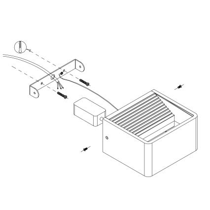 Eglo - LED sieninis lauko šviestuvas LED/6W/230V IP55