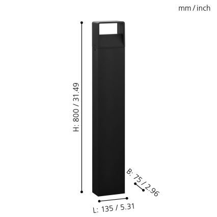 Eglo 98272 - LED lauko šviestuvas DONINNI LED/5W/230V IP44