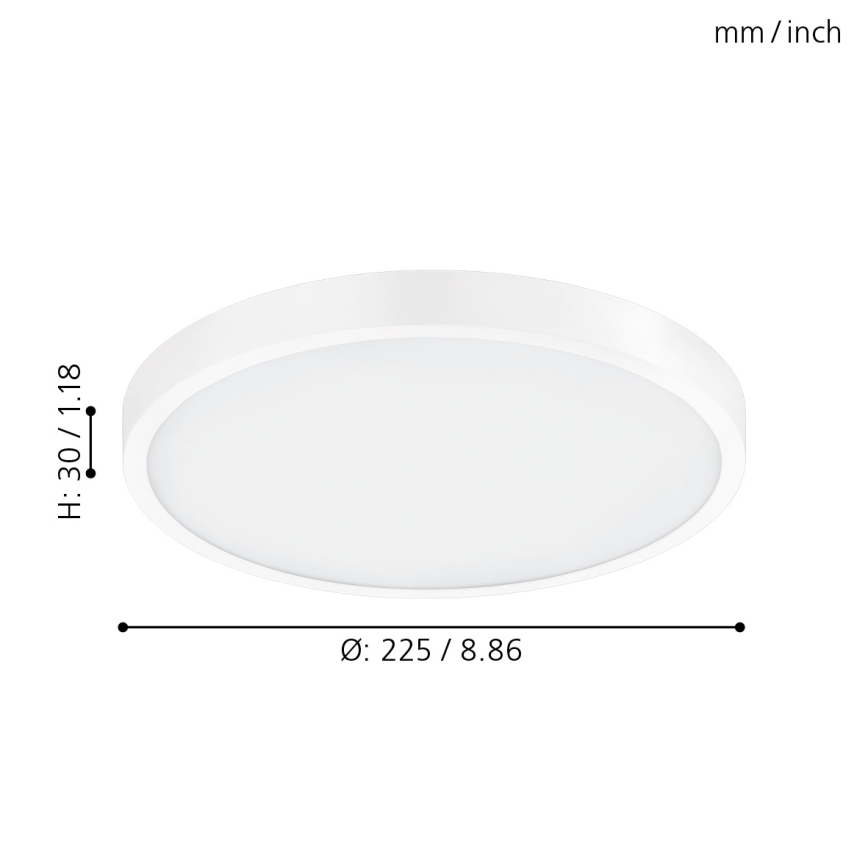 Eglo - LED Pritemdomas lubinis šviestuvas LED/14W/230V + Nuotolinio valdymo pultas