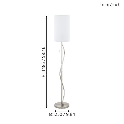 Eglo - LED stovėjanti lempa 1xE27/60W/230V + LED/11,8W