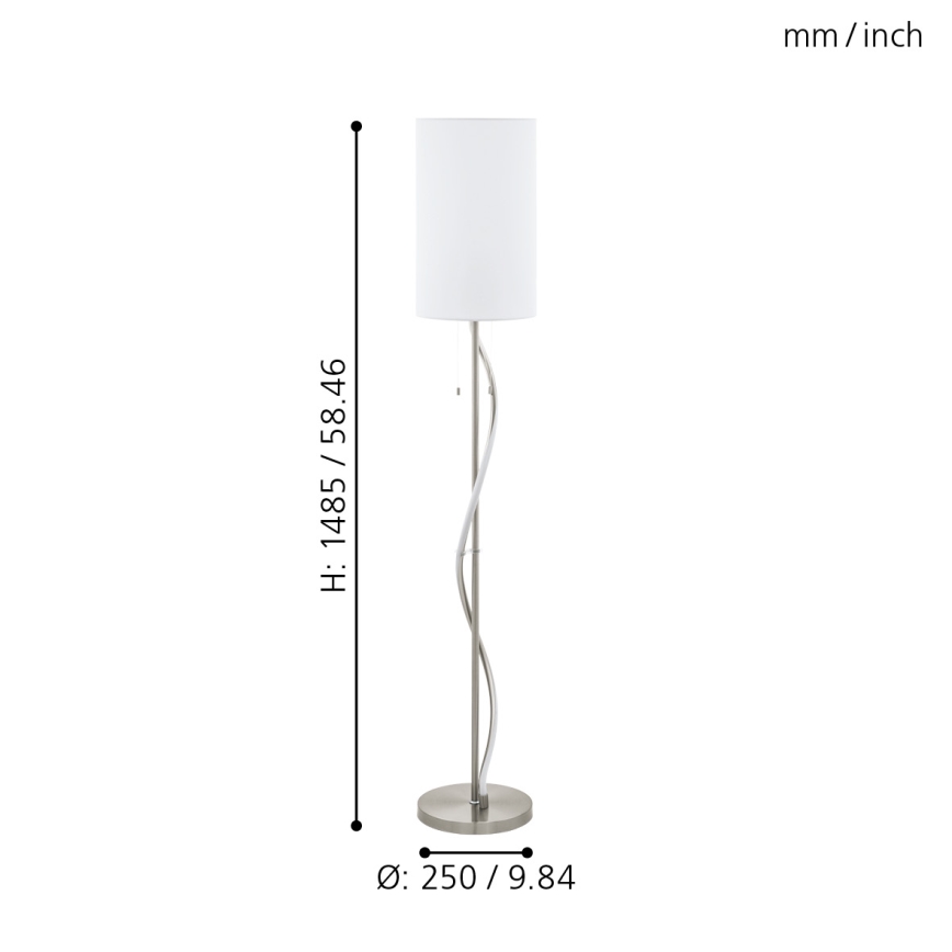 Eglo - LED stovėjanti lempa 1xE27/60W/230V + LED/11,8W