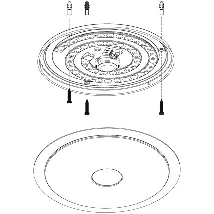 Eglo - LED Pritemdomas lubinis šviestuvas LED/24W/230V + Nuotolinio valdymo pultas