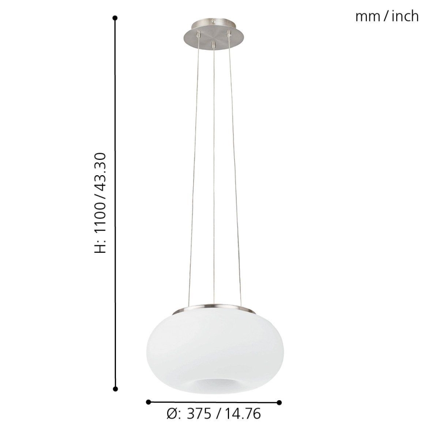 Eglo - LED RGB reguliuojamas pakabinamas šviestuvas ant laido OPTICA-C LED/21W/230V skersmuo 37,5 cm