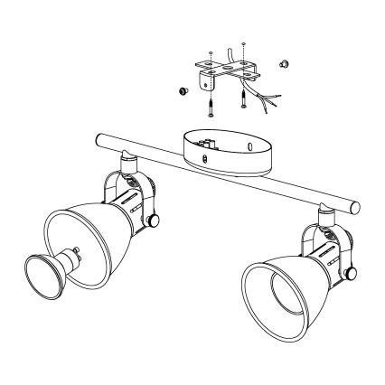 Eglo - LED akcentinis šviestuvas 2xGU10/3,3W/230V