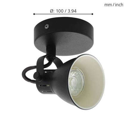 Eglo - LED sieninis akcentinis šviestuvas 1xGU10/3,3W/230V