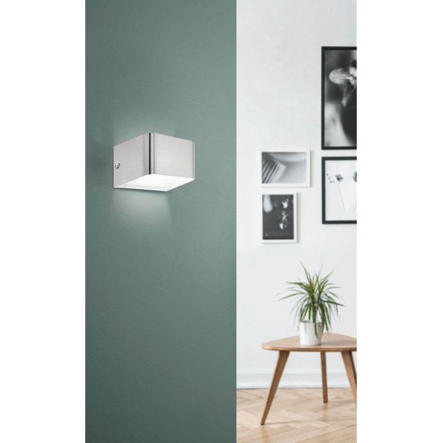 Eglo - LED sieninis šviestuvas LED/6W/230V 3000K matinis chromas