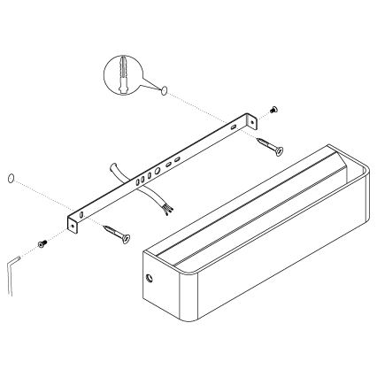 Eglo - LED sieninis šviestuvas LED/12W/230V