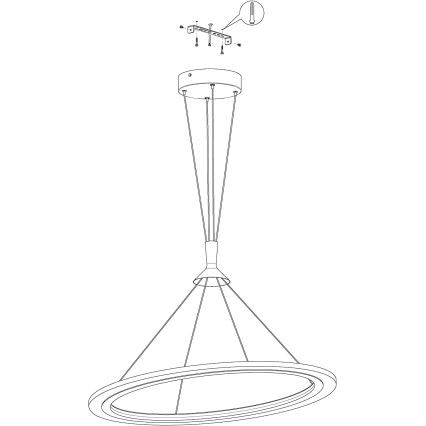 Eglo 98427 - LED RGB dimeriuojamas pakabinamas šviestuvas HORNITOS-C LED/37W/230V + nuotolinis valdymas