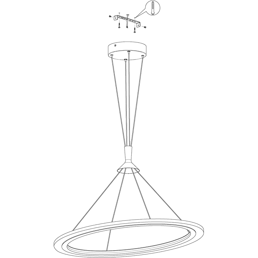 Eglo 98427 - LED RGB dimeriuojamas pakabinamas šviestuvas HORNITOS-C LED/37W/230V + nuotolinis valdymas