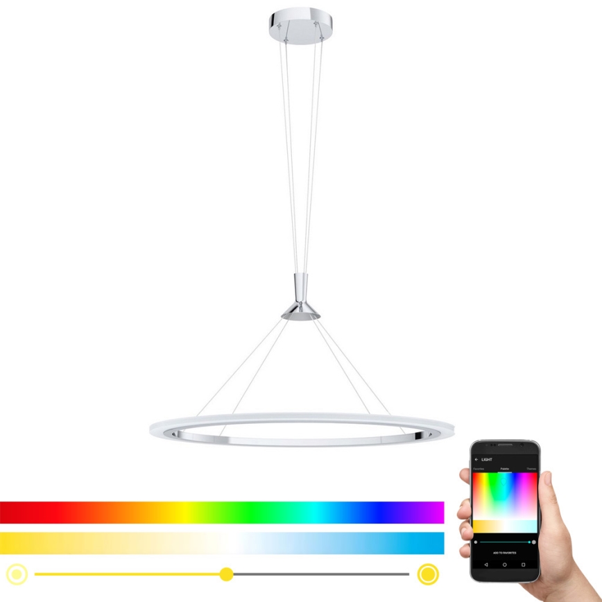 Eglo - LED RGB Reguliuojamas pakabinamas sietynas HORNITOS-C LED/37W/230V + nuotolinio valdymo pultas