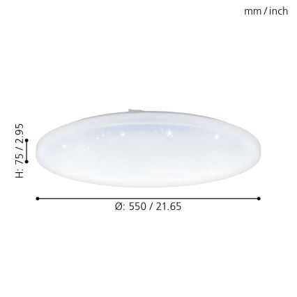 Eglo - LED Lubinis šviestuvas LED/49,5W/230V