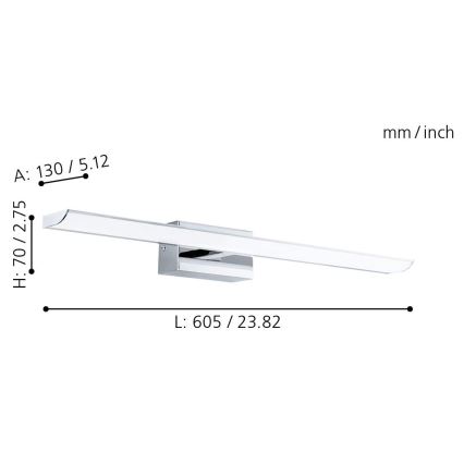 Eglo - LED RGB šviesos reguliavimas vonia apšvietimas LED/15,6W/230V IP44 + nuotolinio valdymo pultas