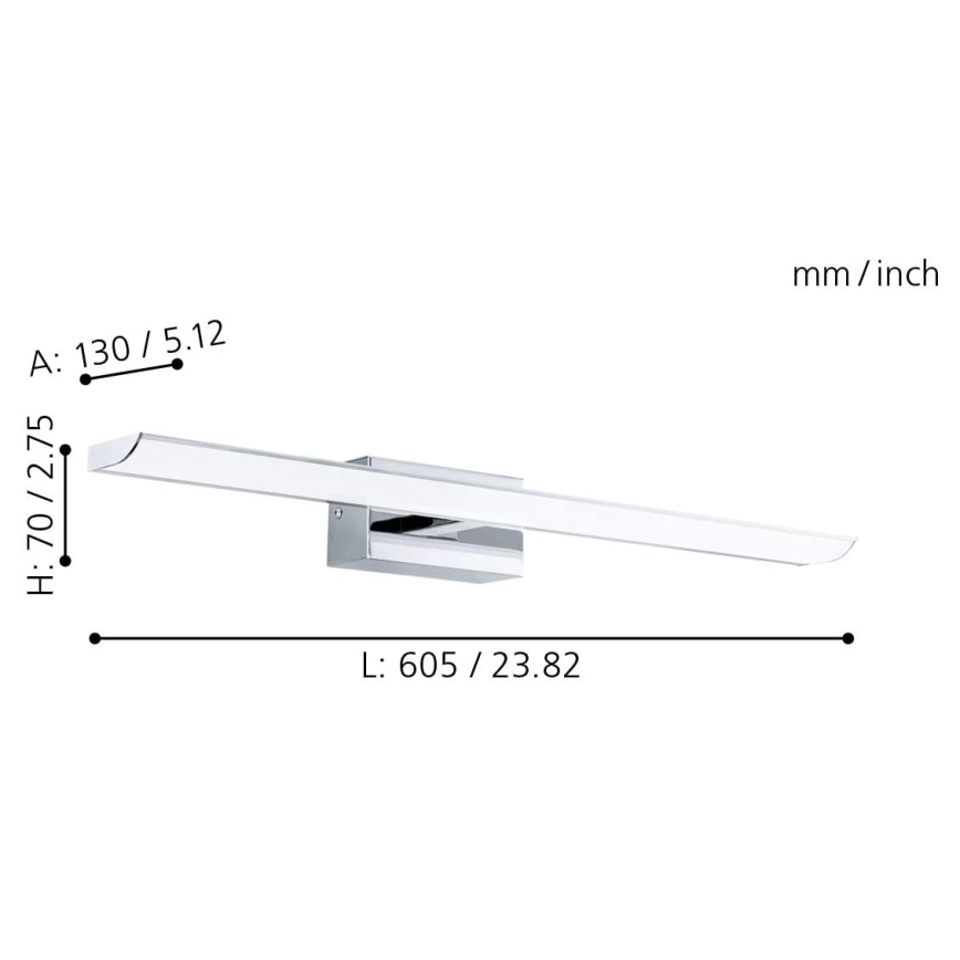 Eglo - LED RGB šviesos reguliavimas vonia apšvietimas LED/15,6W/230V IP44 + nuotolinio valdymo pultas